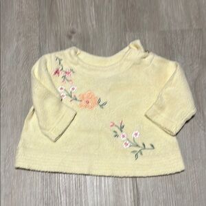 Miniwear Floral Embroidered Kids Top - Yellow